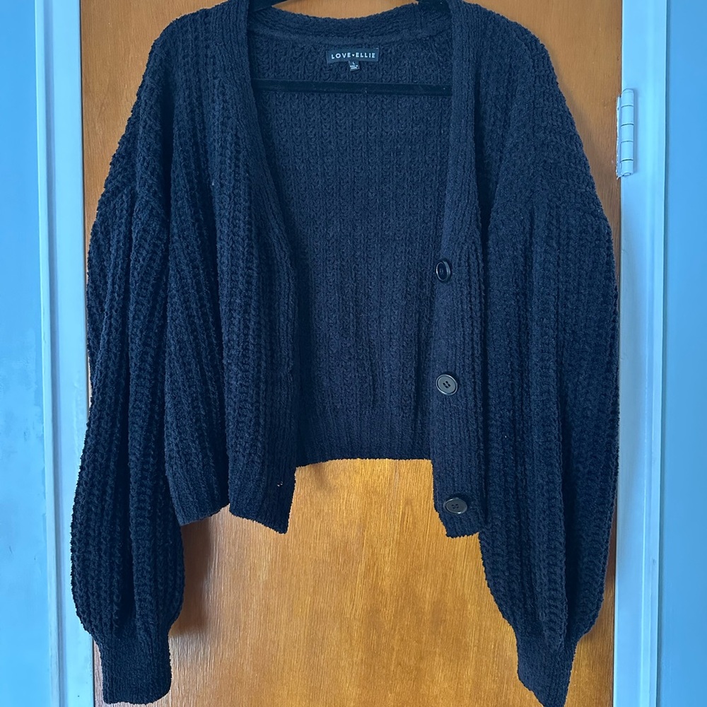 Love Ellie Black Women's Cardigan Sweater